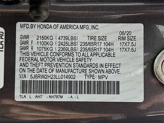 Certified 2020 Honda CR-V LX image 30