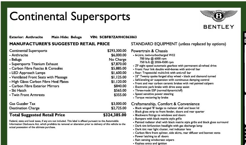 Used 2017 Bentley Continental GT Supersports image 7