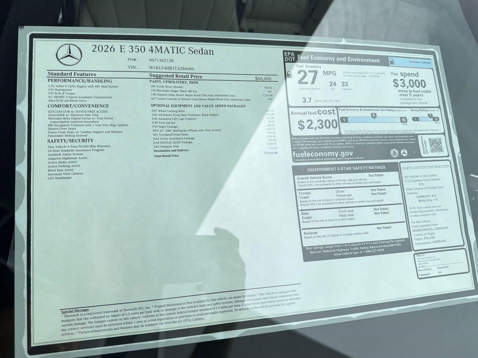 New 2026 Mercedes-Benz E 350 4MATIC Sedan image 36