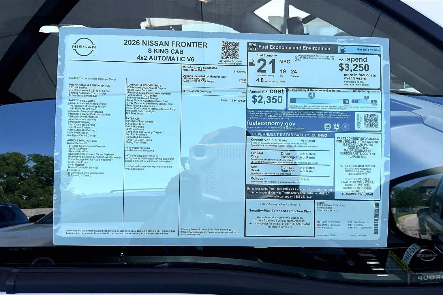 New 2026 Nissan Frontier S RWD image 19