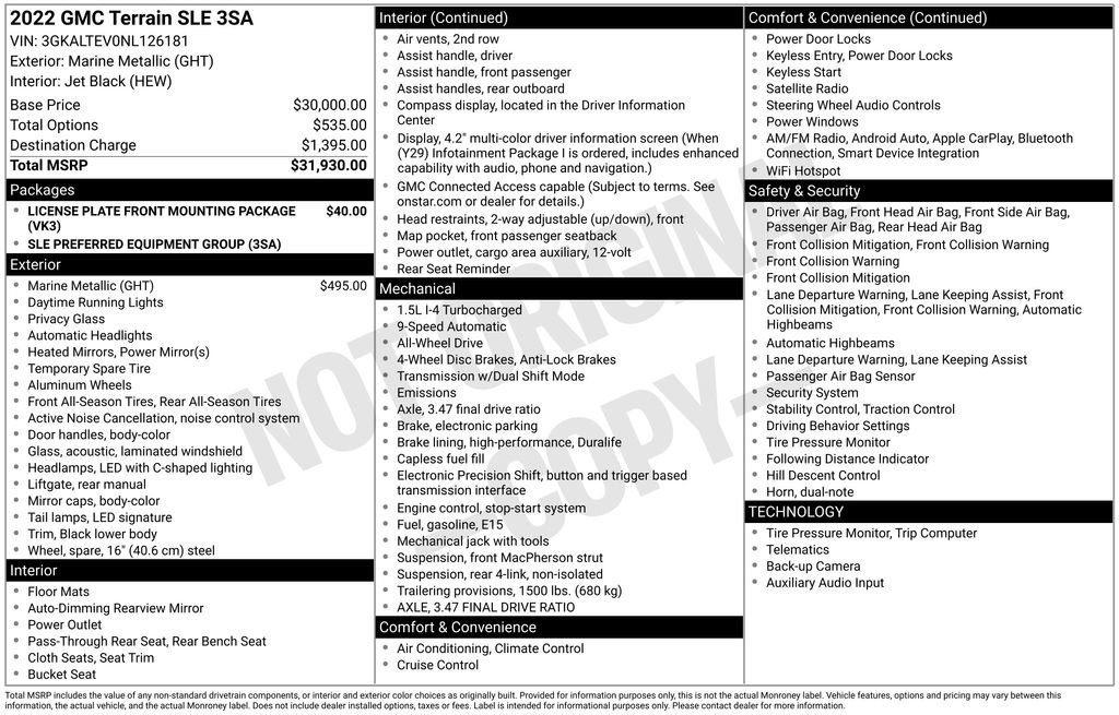 Used 2022 GMC Terrain SLE image 4