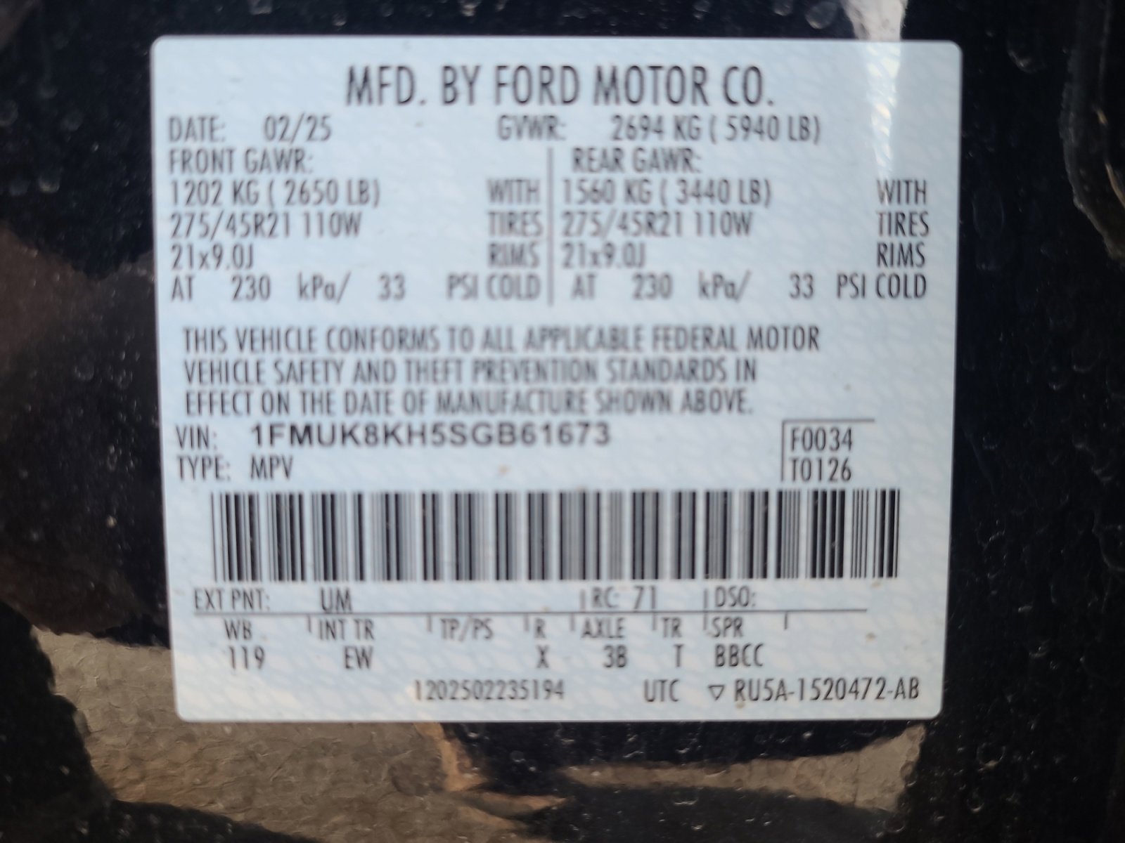 Used 2025 Ford Explorer ST-Line w/ ST-Line Street Pack image 34