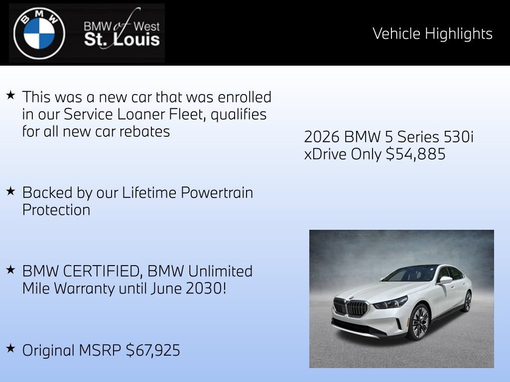 Used 2026 BMW 530i xDrive w/ Premium Package AWD/4WD image 8