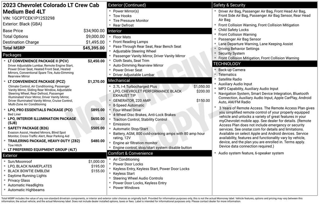 Used 2023 Chevrolet Colorado LT w/ LT Convenience Package II AWD/4WD image 38
