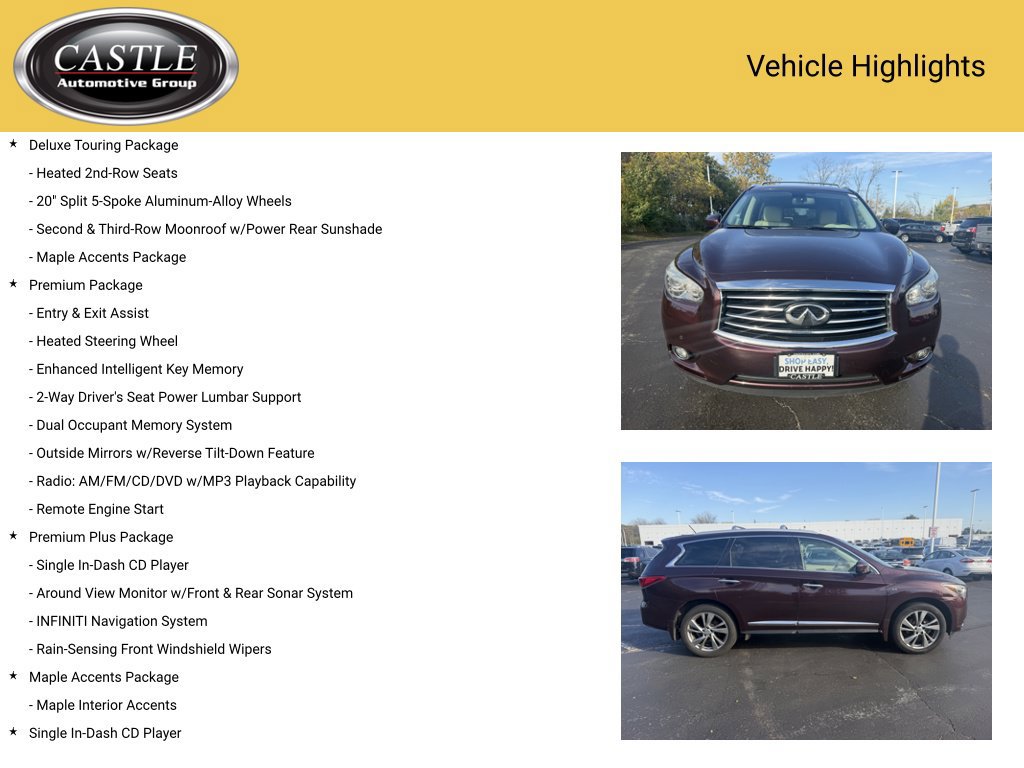 Used 2015 INFINITI QX60 Luxe w/ Deluxe Touring Package AWD/4WD image 7