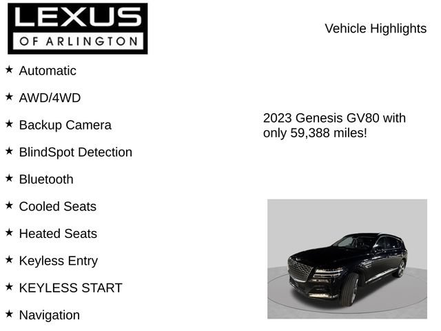 Used 2023 Genesis GV80 2.5T w/ Prestige Package AWD/4WD image 8
