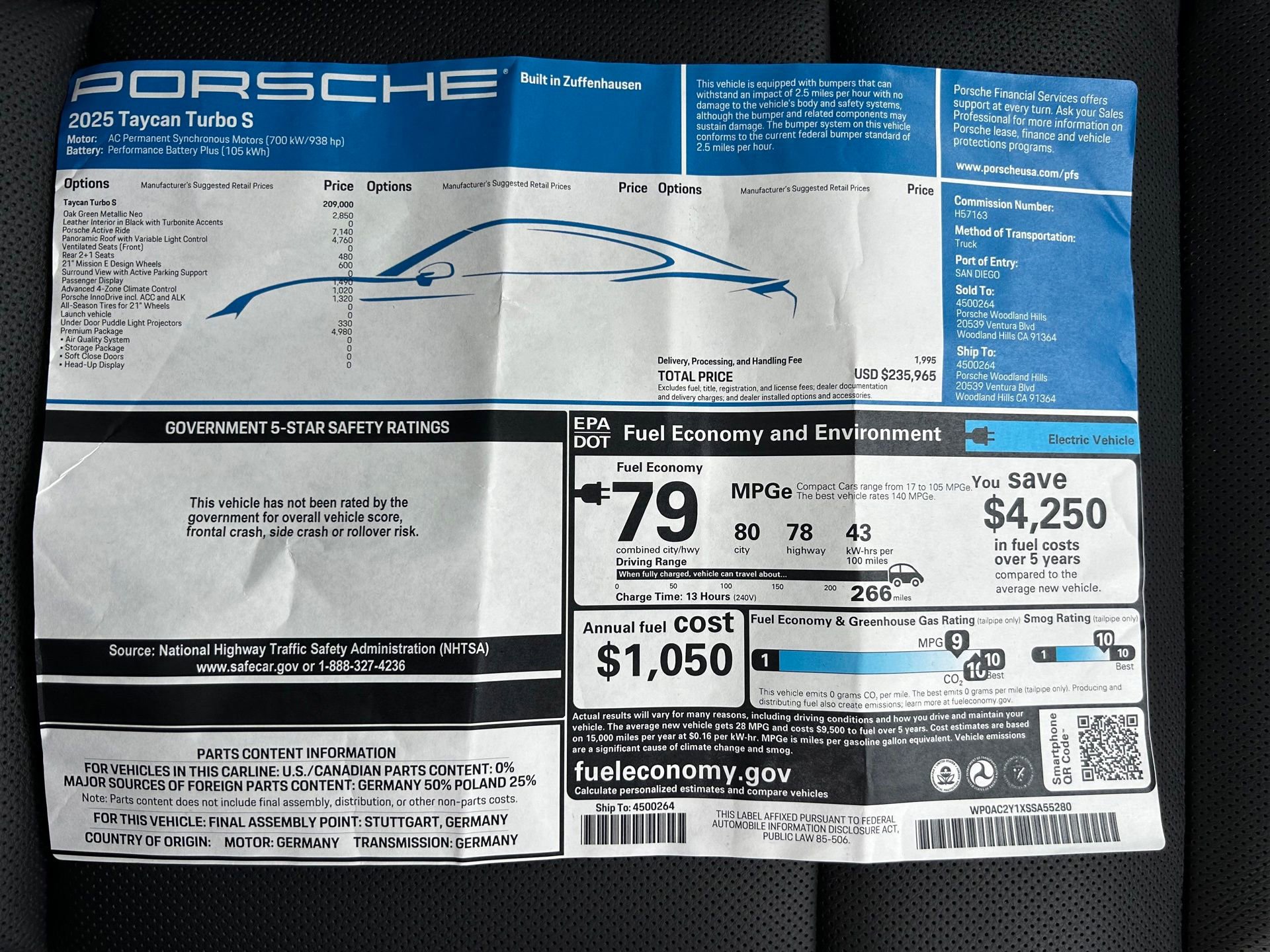 New 2025 Porsche Taycan Turbo S AWD/4WD image 35