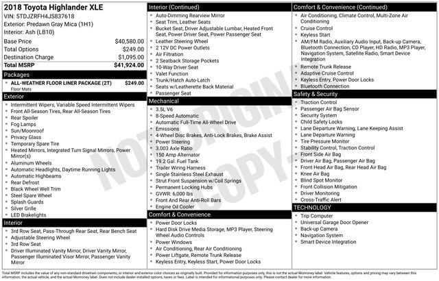 Used 2018 Toyota Highlander XLE image 4