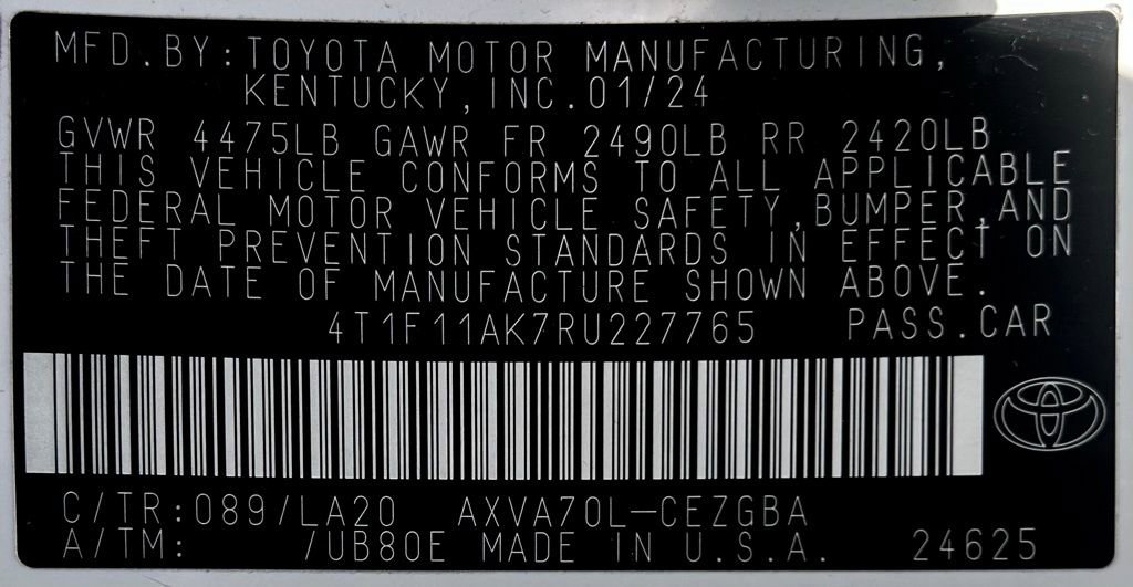 Certified 2024 Toyota Camry XLE w/ Cold Weather Package FWD image 23