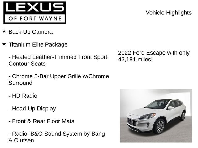 Used 2022 Ford Escape Titanium w/ Titanium Elite Package AWD/4WD image 8
