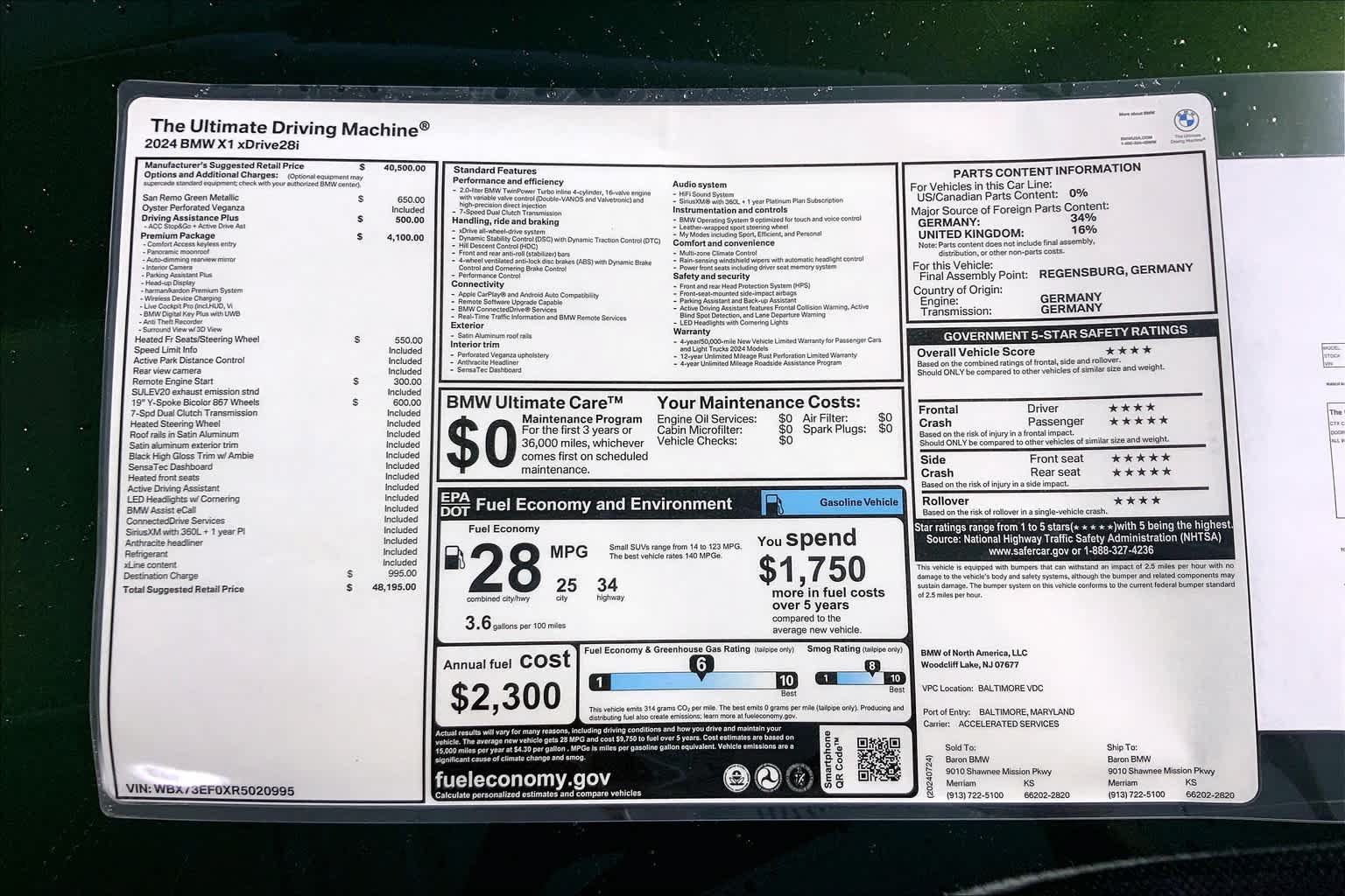 Used 2024 BMW X1 xDrive28i w/ Premium Package AWD/4WD image 22