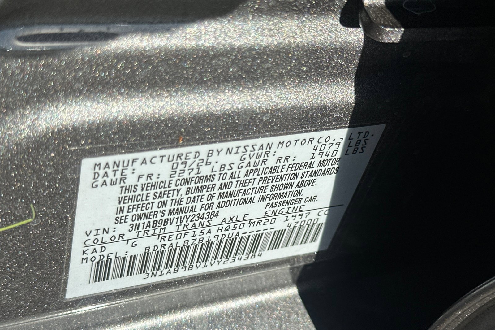 New 2027 Nissan Sentra S FWD image 32