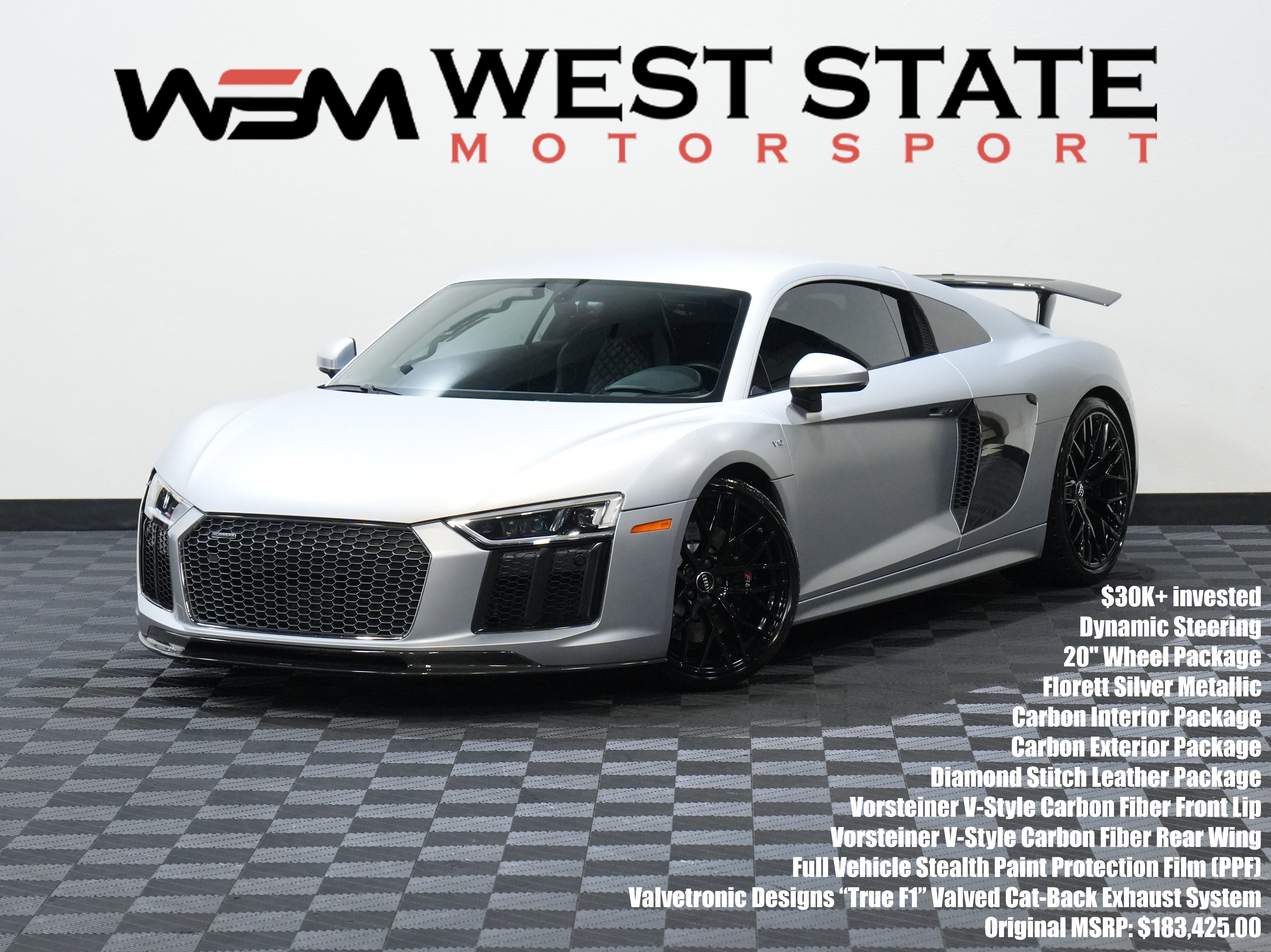 Used 2017 Audi R8 V10 w/ Carbon Exterior Package