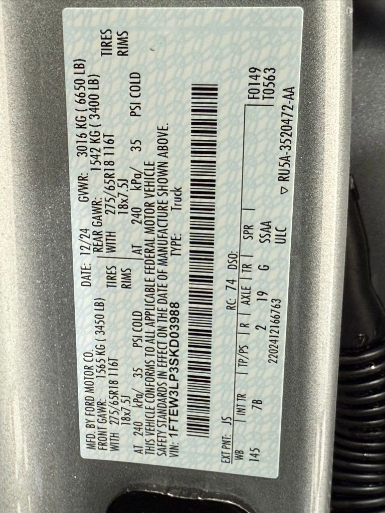 New 2025 Ford F150 XLT w/ Equipment Group 301A Standard image 35