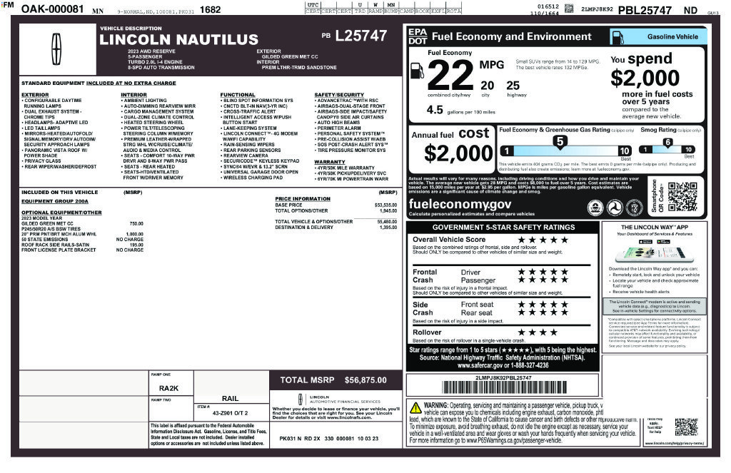 Used 2023 Lincoln Nautilus Reserve AWD/4WD image 3