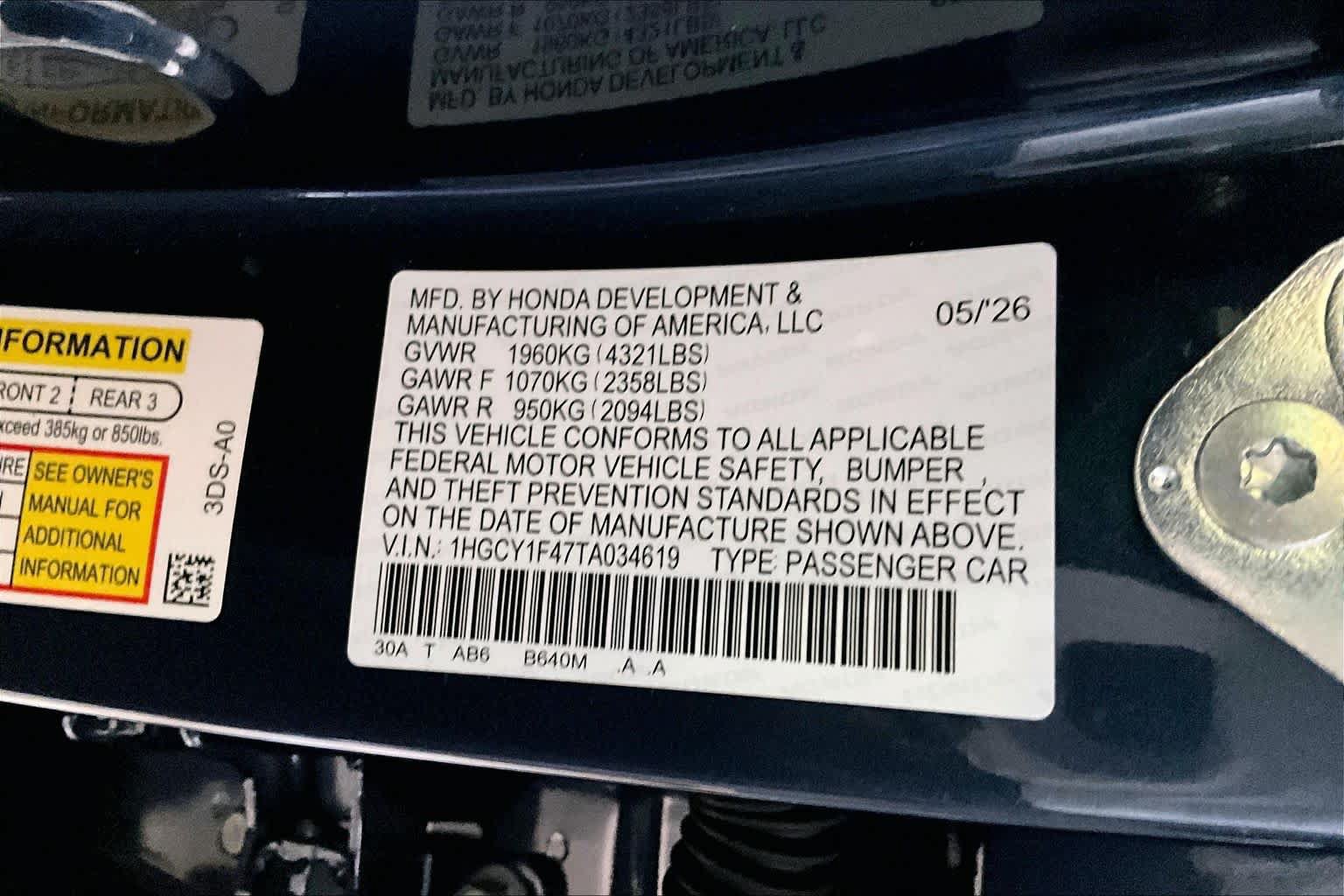 New 2026 Honda Accord SE image 20