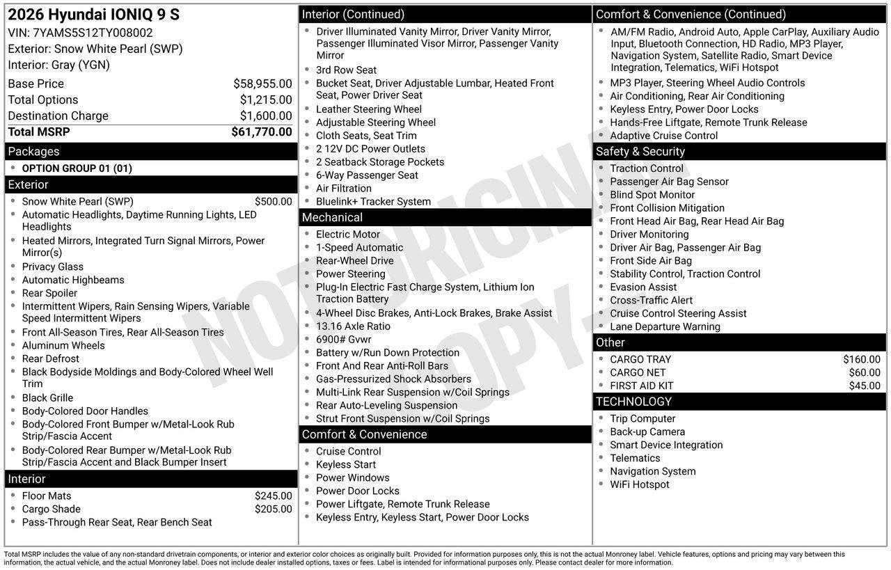 New 2026 Hyundai Ioniq 9 S image 38