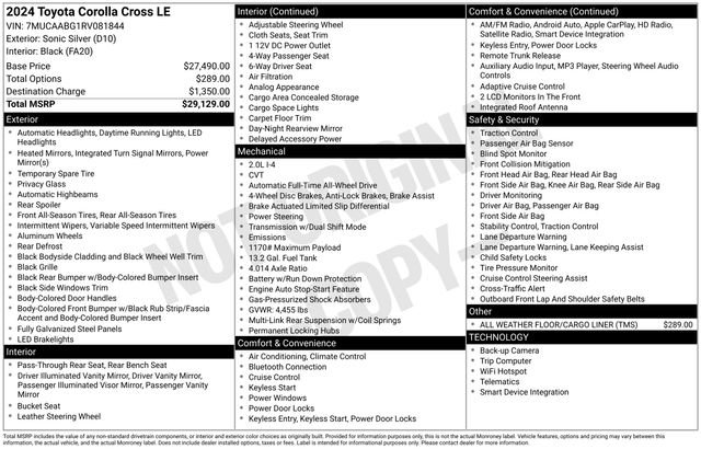 Used 2024 Toyota Corolla Cross LE image 6