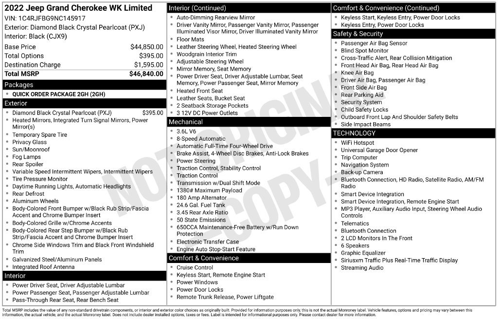 Certified 2022 Jeep Grand Cherokee Limited AWD/4WD image 25