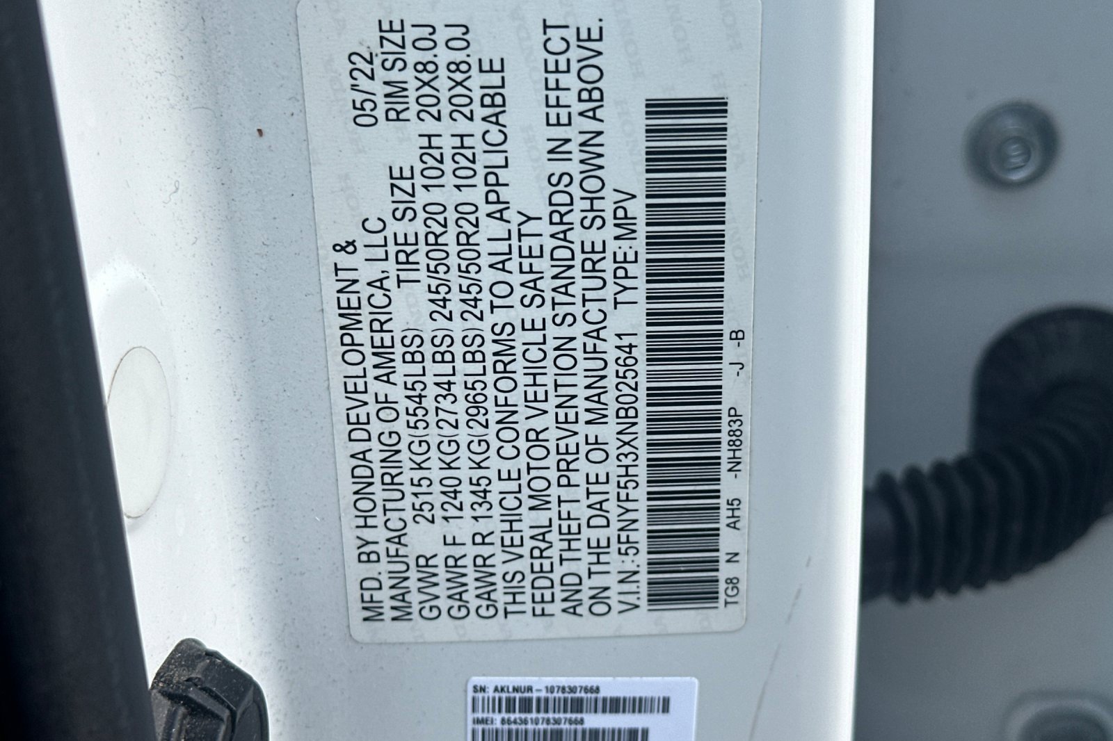 Used 2022 Honda Pilot Sport image 30