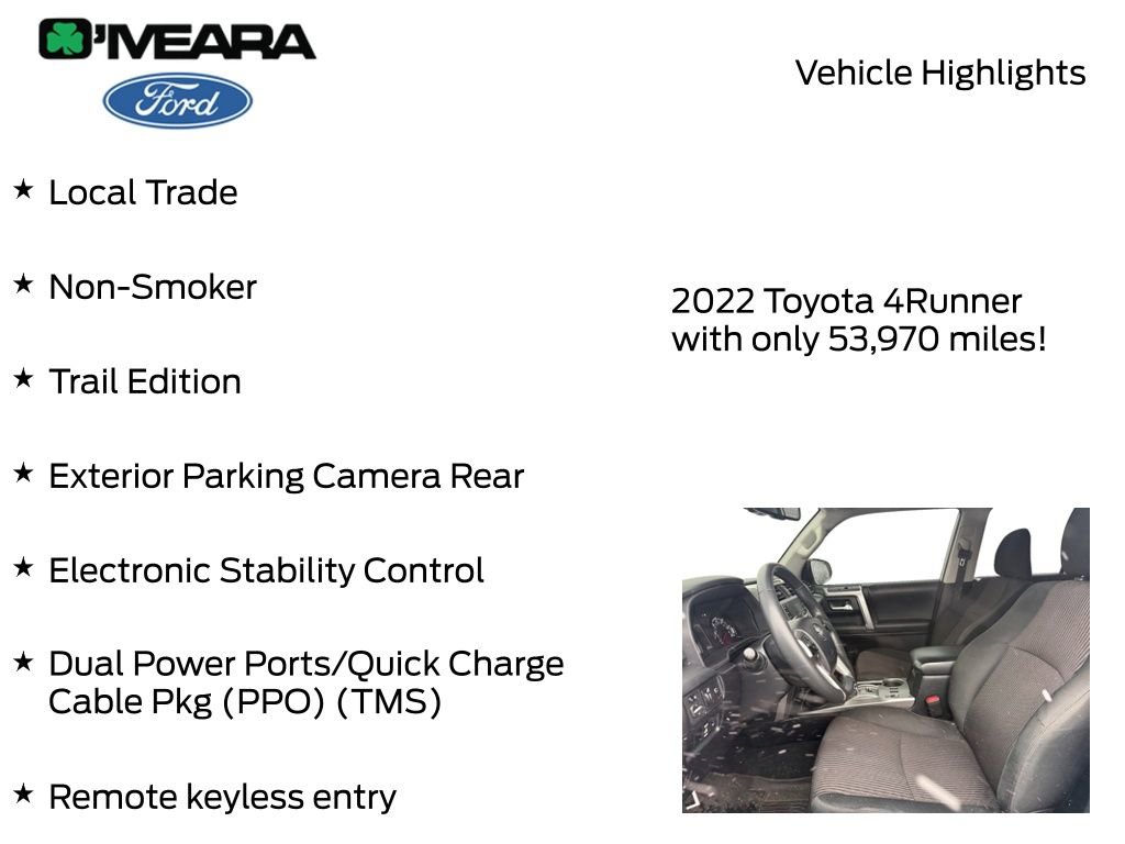 Used 2022 Toyota 4Runner Trail Special Edition AWD/4WD image 8
