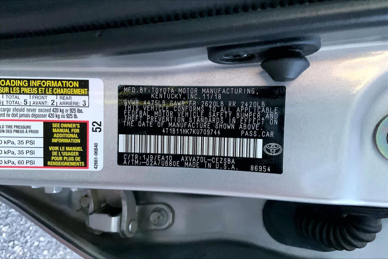 Used 2019 Toyota Camry SE w/ Audio Package FWD image 31