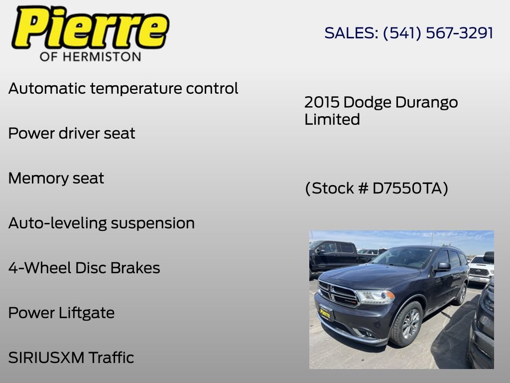 Used 2015 Dodge Durango Limited w/ Nav & Power Liftgate Group RWD image 7