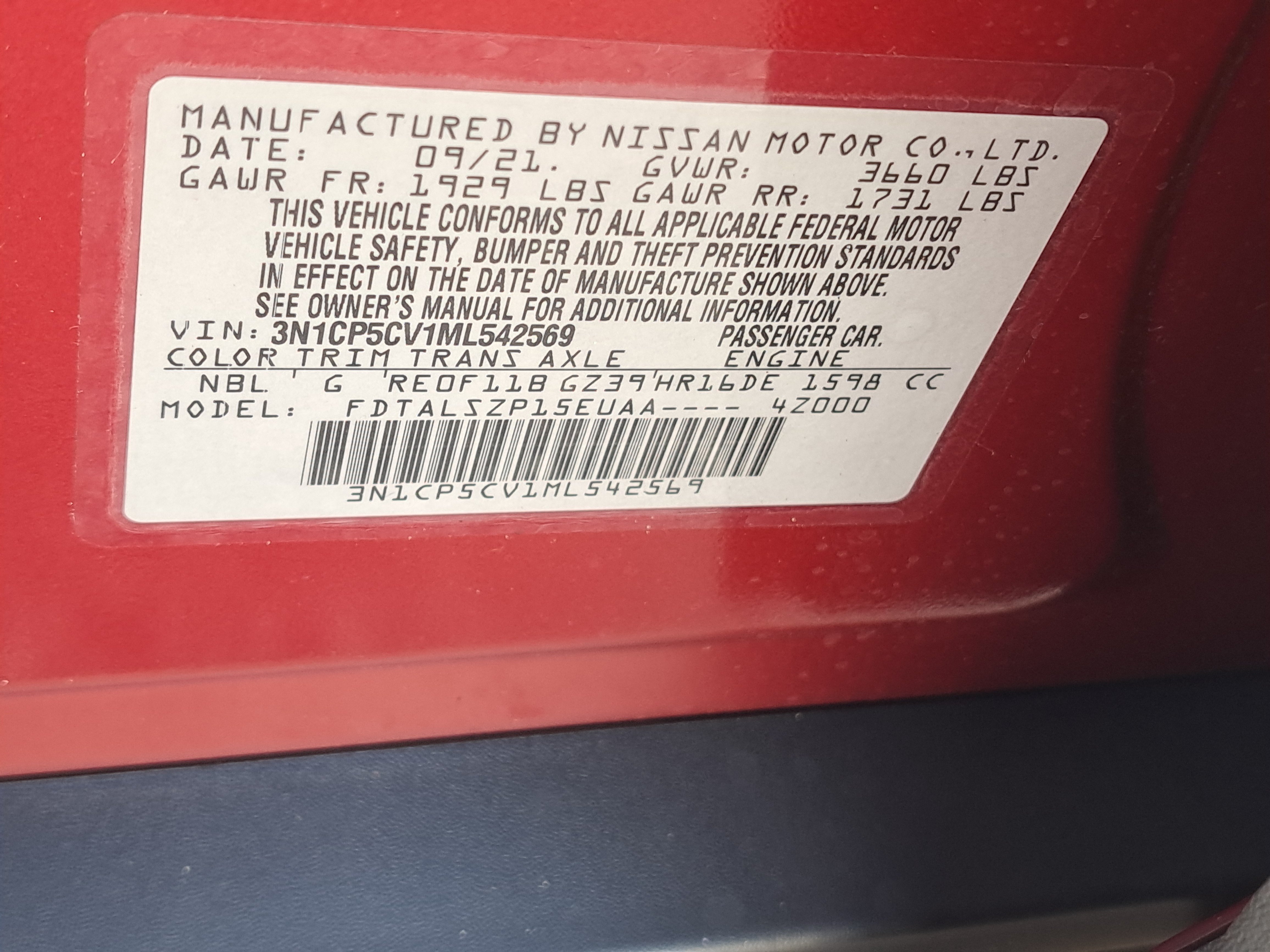 Certified 2021 Nissan Kicks SV FWD image 31