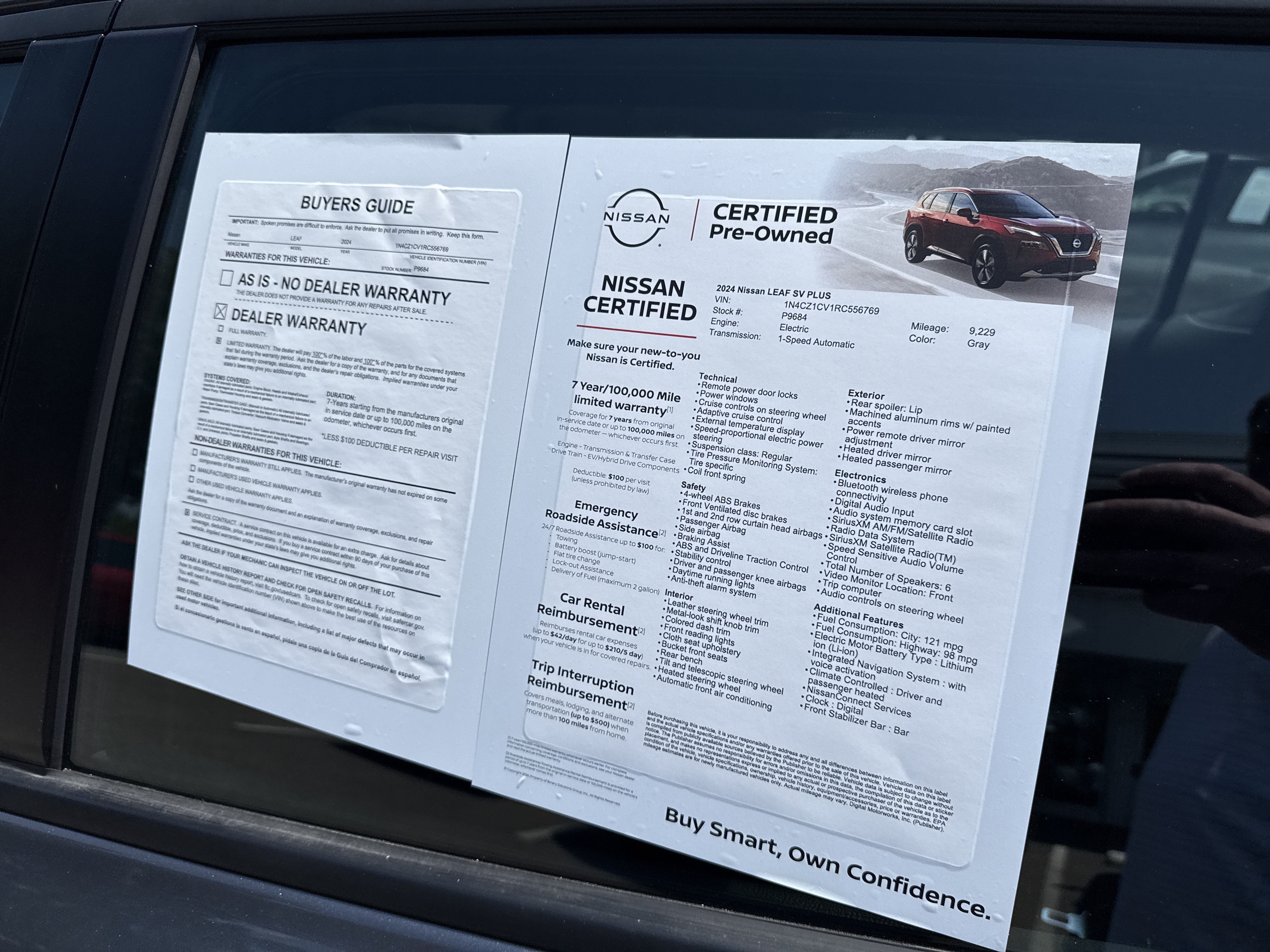 Certified 2024 Nissan Leaf SV Plus FWD image 13