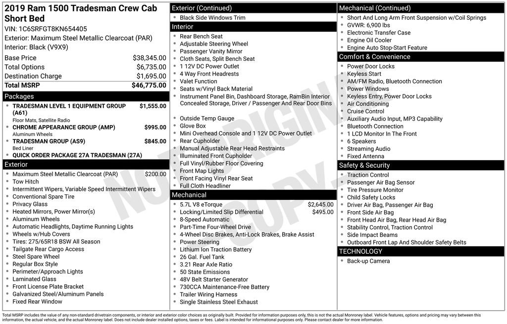 Used 2019 RAM 1500 Tradesman image 2