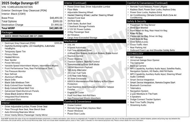 Used 2025 Dodge Durango GT AWD/4WD image 32