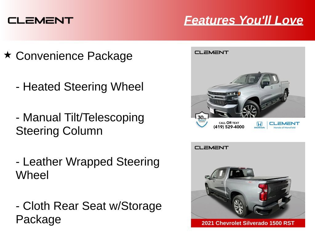 Used 2021 Chevrolet Silverado 1500 RST w/ Bed Protection Package AWD/4WD image 19