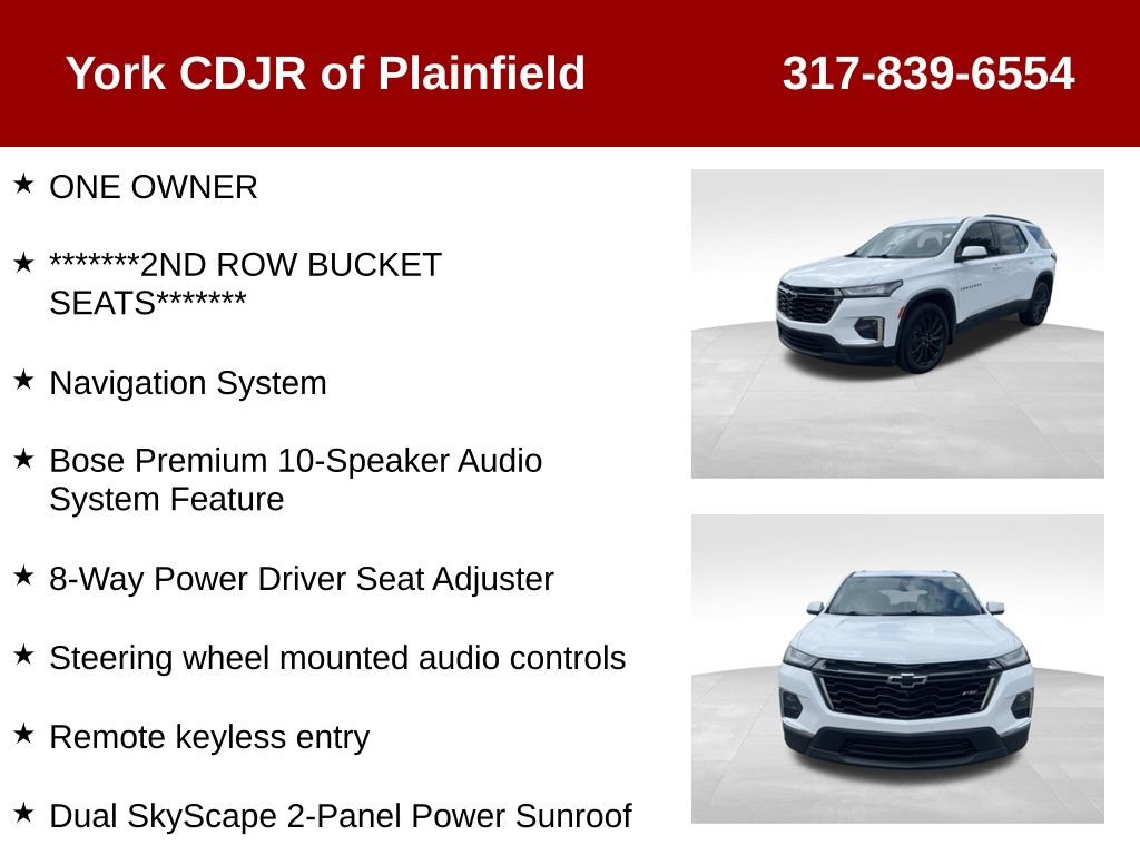 Used 2023 Chevrolet Traverse RS w/ LPO, Floor Liner Package image 6