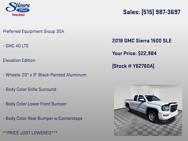 Used 2018 GMC Sierra 1500 SLE w/ Elevation Edition AWD/4WD image 28