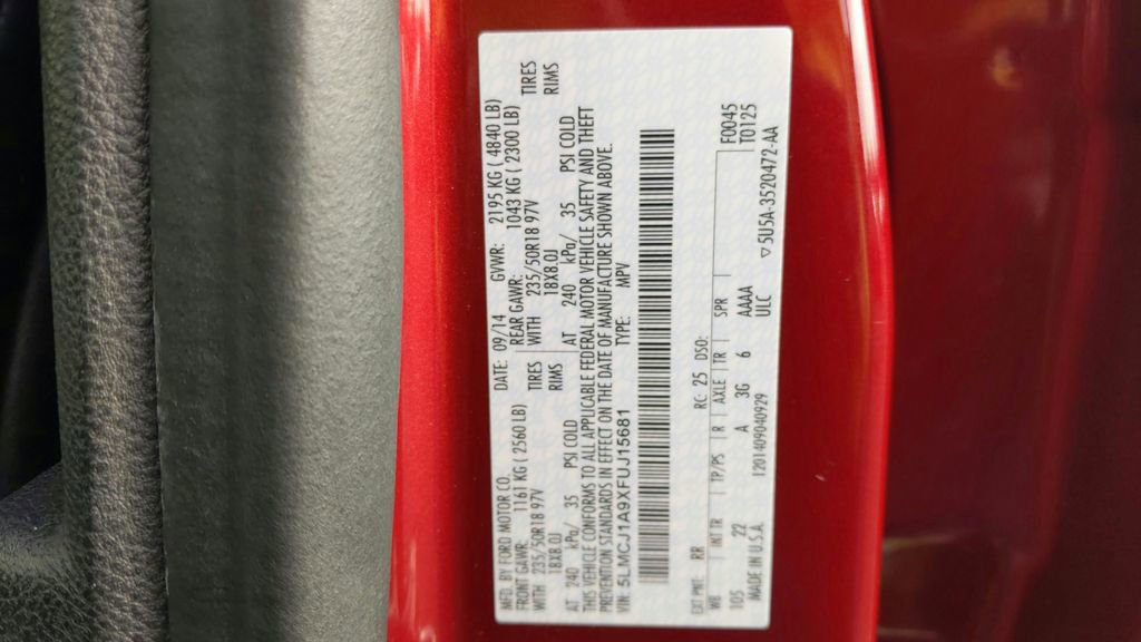 Used 2015 Lincoln MKC FWD w/ Equipment Group 101A Select image 18