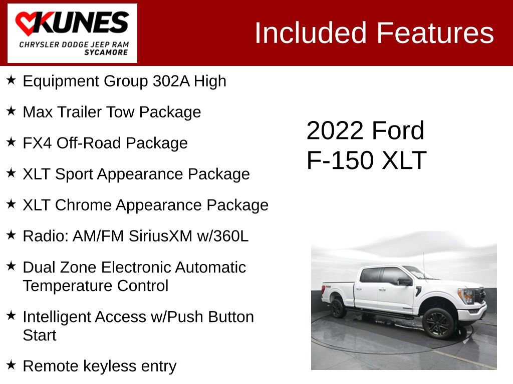 Used 2022 Ford F150 XLT w/ Equipment Group 302A High AWD/4WD image 3