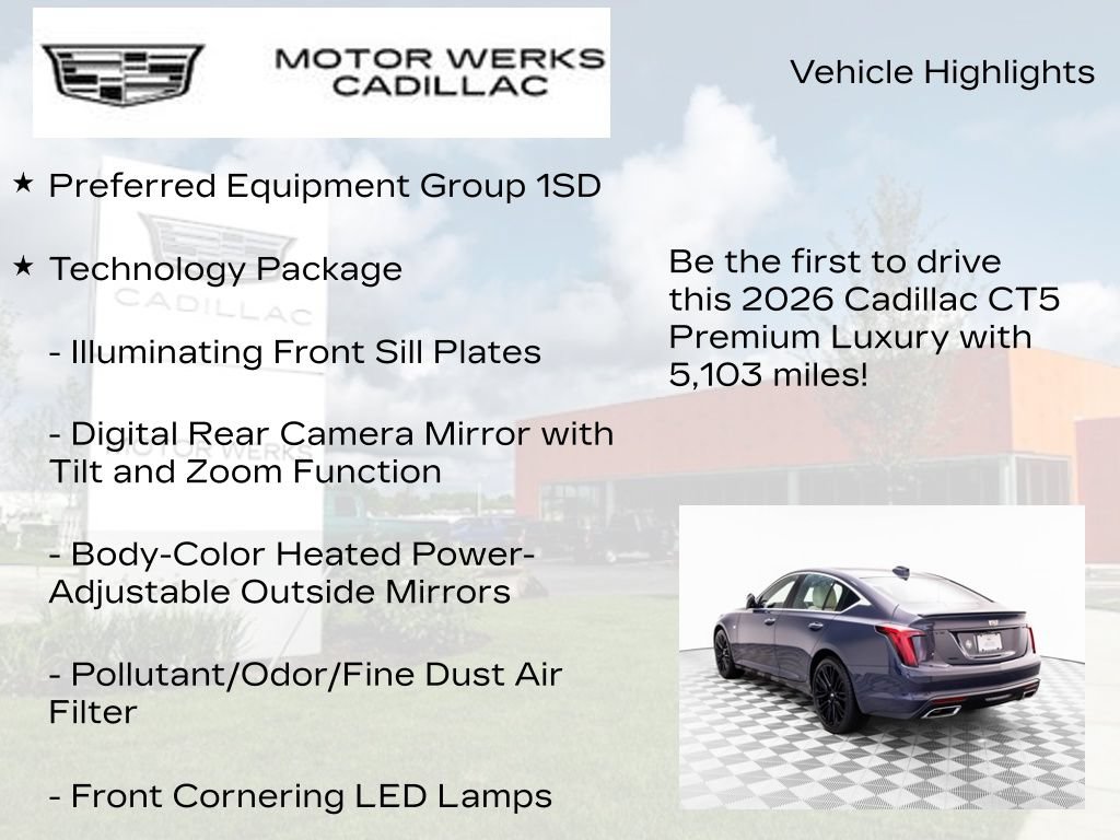Certified 2026 Cadillac CT5 Premium Luxury w/ LPO, ONYX Package AWD/4WD image 14