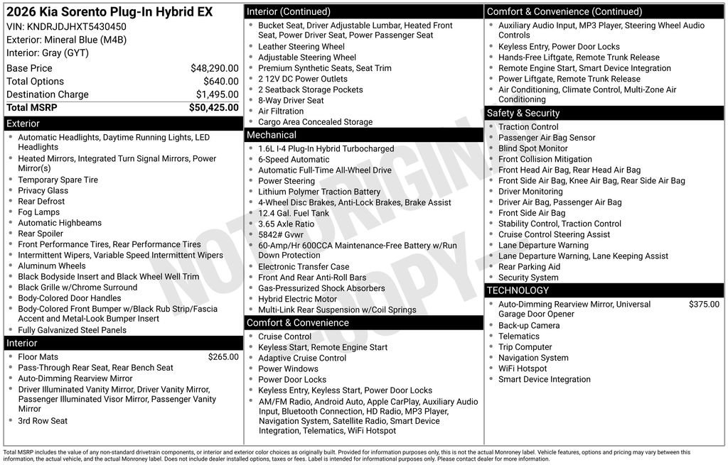 New 2026 Kia Sorento EX image 3