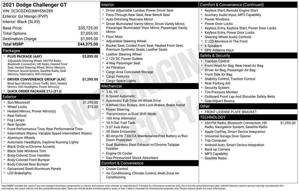 Used 2021 Dodge Challenger GT w/ Plus Package image 2