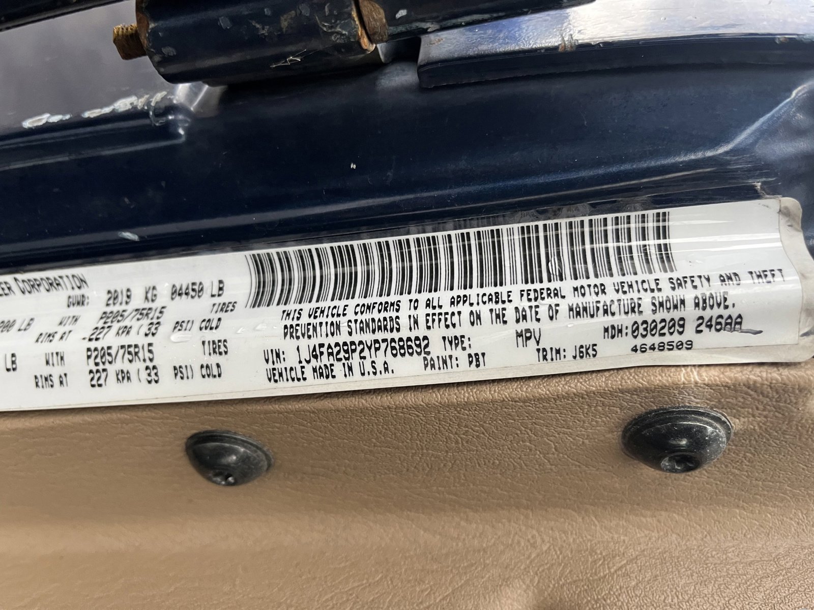 Used 2000 Jeep Wrangler SE image 13