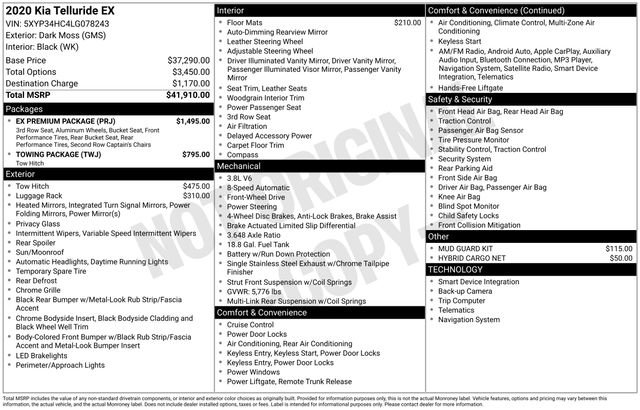 Used 2020 Kia Telluride EX w/ EX Premium Package image 40