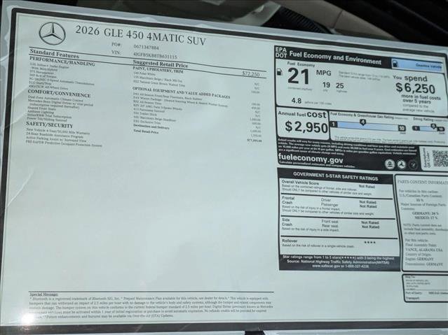 Used 2026 Mercedes-Benz GLE 450 4MATIC image 19