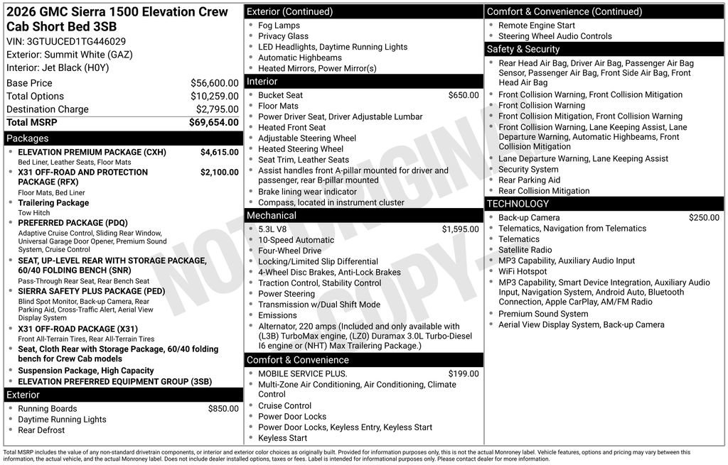 New 2026 GMC Sierra 1500 Elevation w/ Elevation Premium Package AWD/4WD image 37