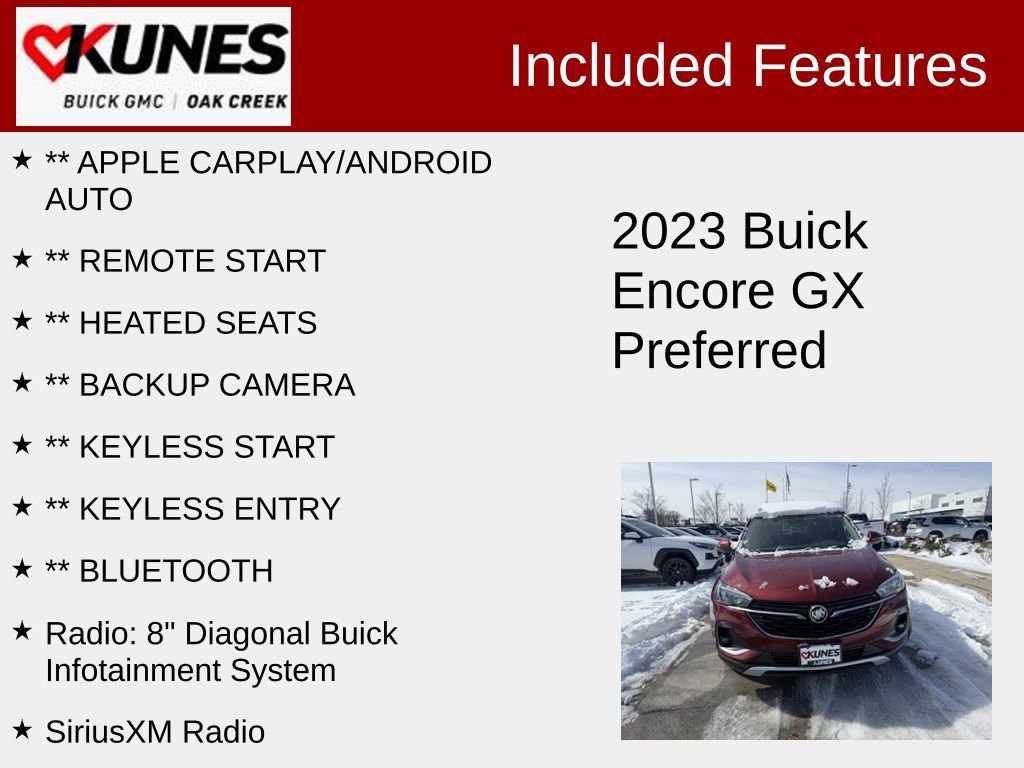 Used 2023 Buick Encore GX Preferred w/ Cold Weather Comfort Package image 2
