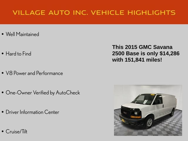 Used 2015 GMC Savana 2500 RWD image 7