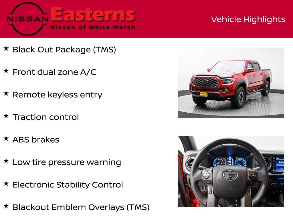 Used 2022 Toyota Tacoma TRD Off-Road w/ Black Out Package (TMS) image 12