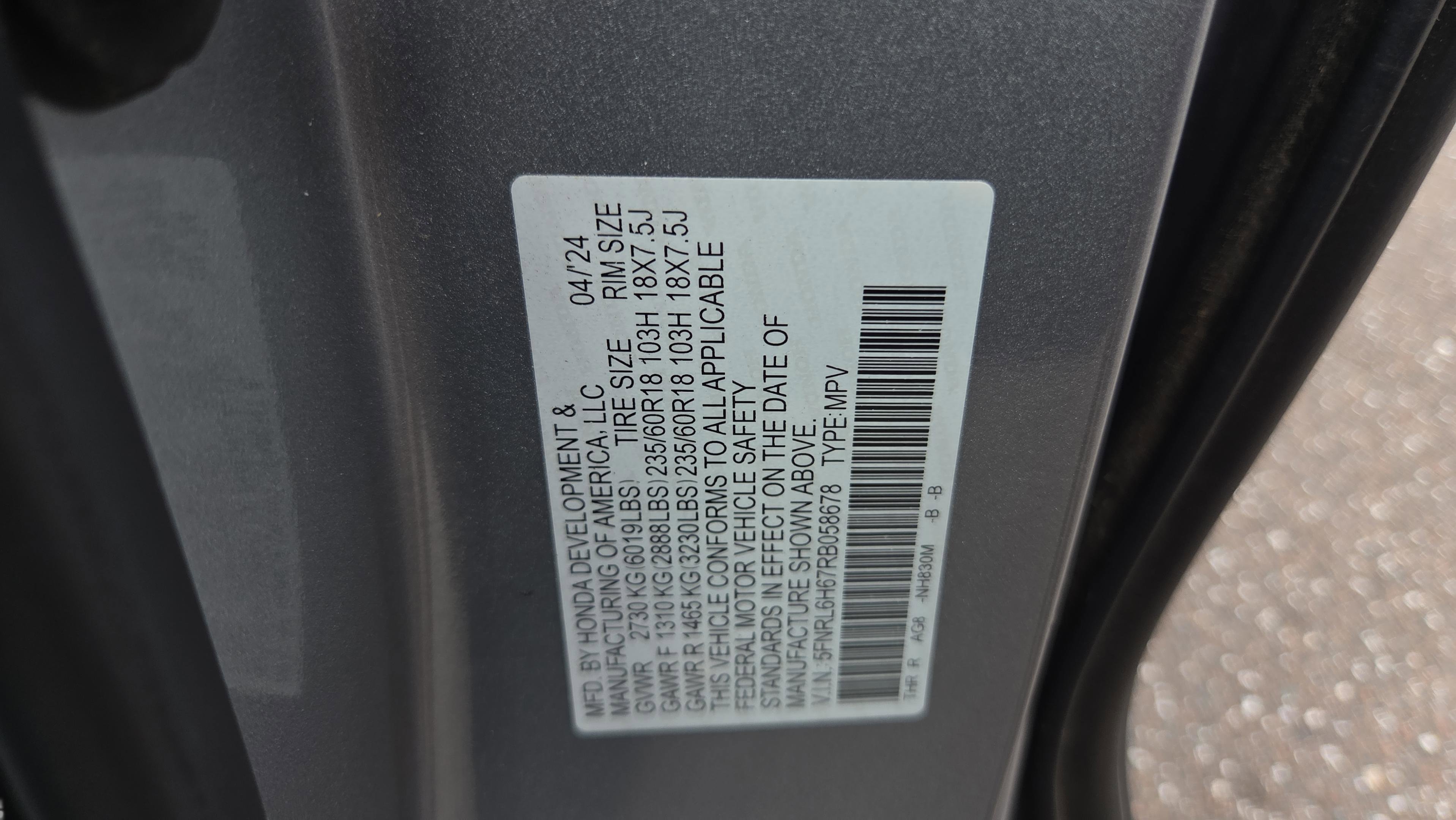 Certified 2024 Honda Odyssey EX-L image 31