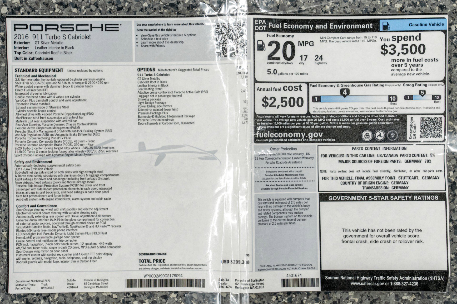 Used 2016 Porsche 911 Turbo S image 22