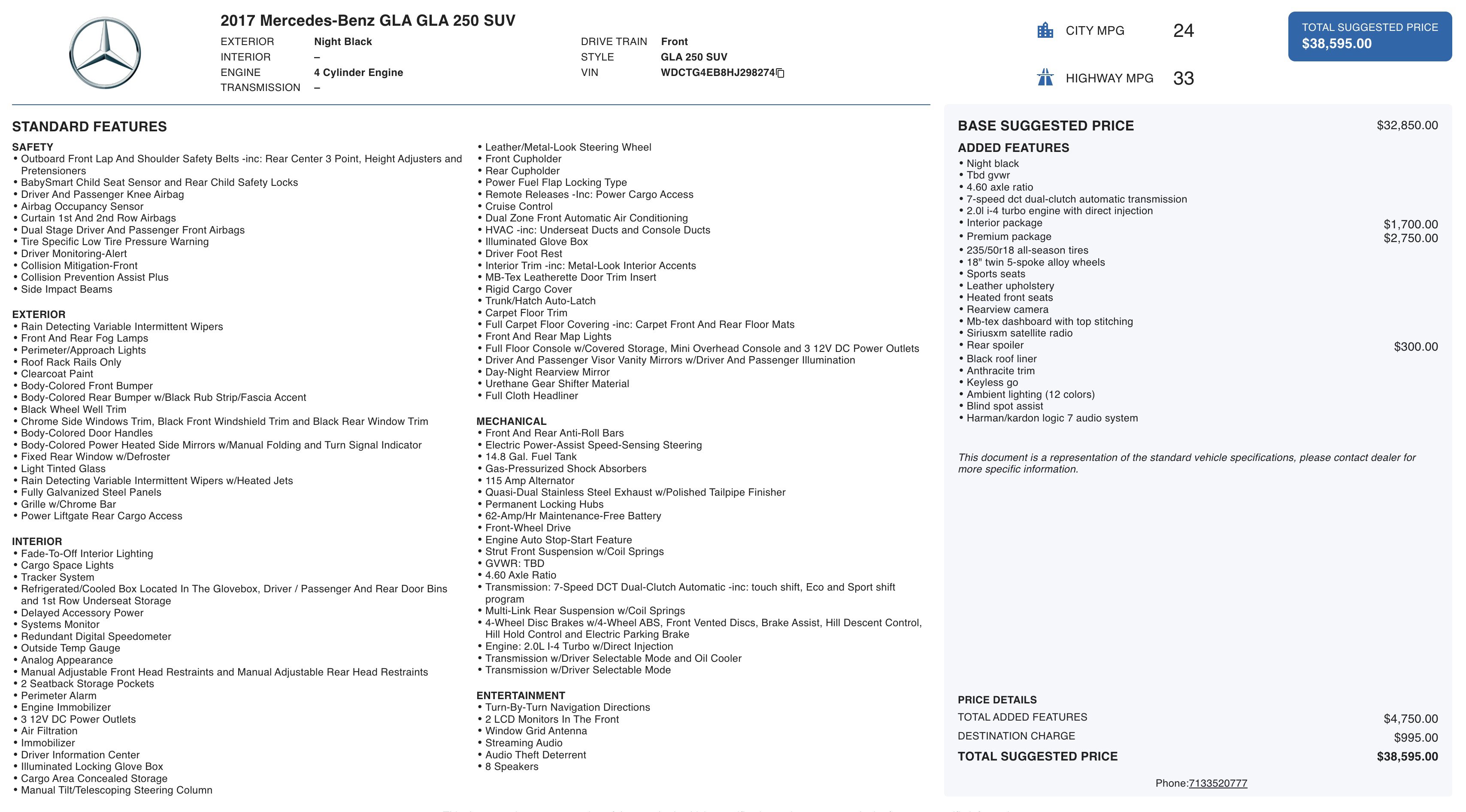 Used 2017 Mercedes-Benz GLA 250 w/ Premium Package image 2