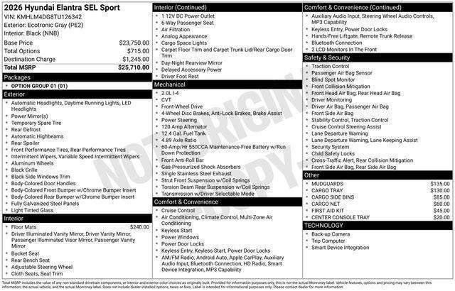 New 2026 Hyundai Elantra Sport FWD image 32